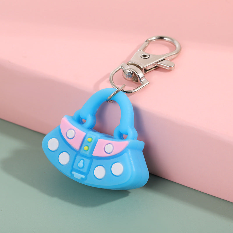 Wholesale Cartoon Soft Rubber Mini Handbag Keychain