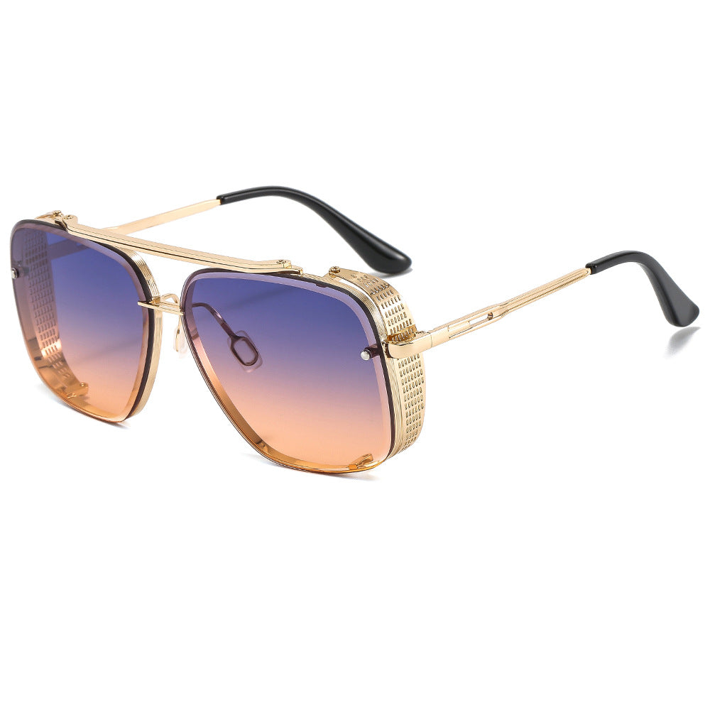 Wholesale Fashion Men' s and Women' s Metal Sunglasses Personalized Punk Style