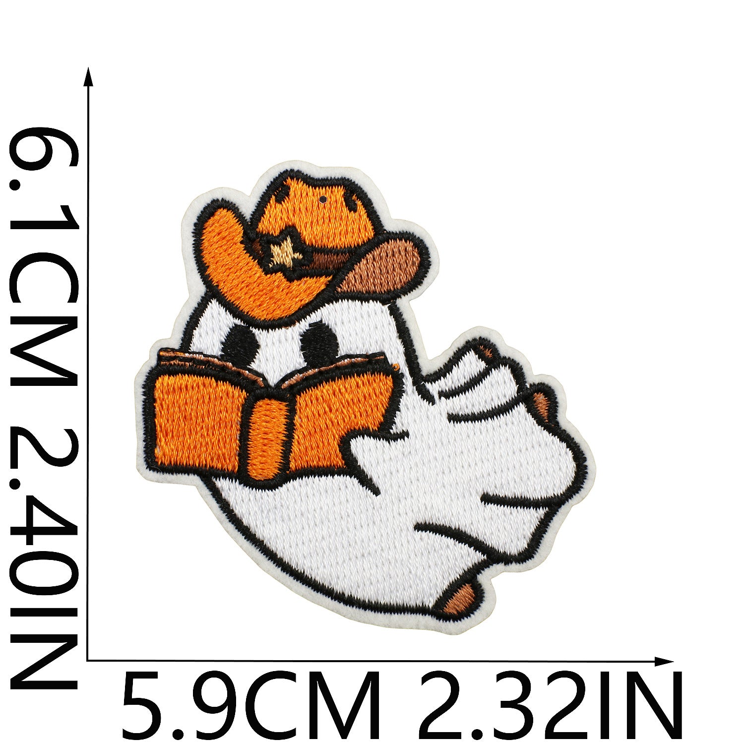 Wholesale Iron On Ghost Pumpkin Embroidery Patch Cute Witch Applique For Clothing Holiday Craft Supply For DIY Decor