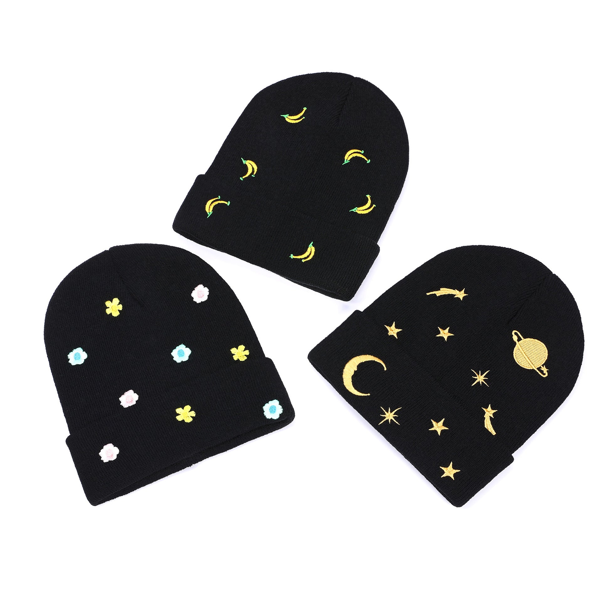 Wholesale Warm Beanie Printed Embroidered Knitted Hat