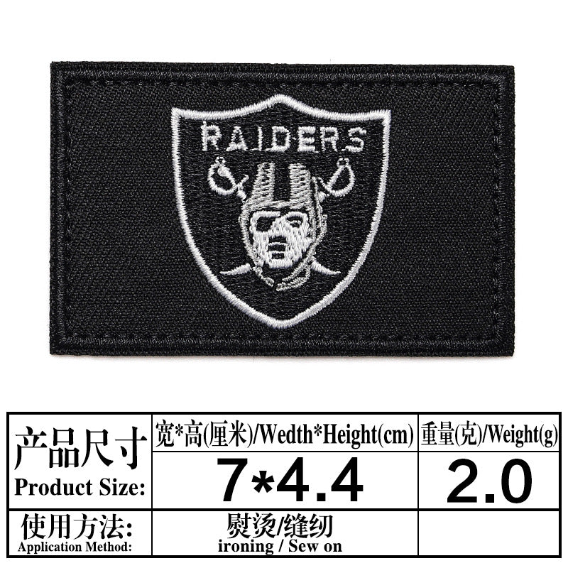 Wholesale Twill Embroidered Patch Team Badge Rectangular Decorative Accent For Bags Clothing Towels