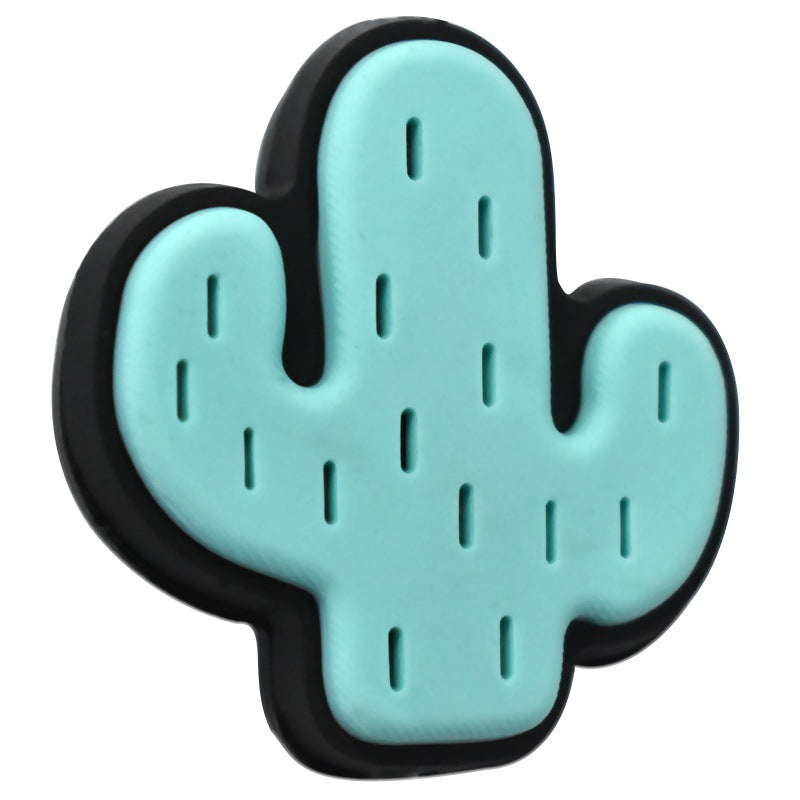 Wholesale   Random 100pcs Cactus series soft glue perforated double-sided thick patch DIY detachable beads