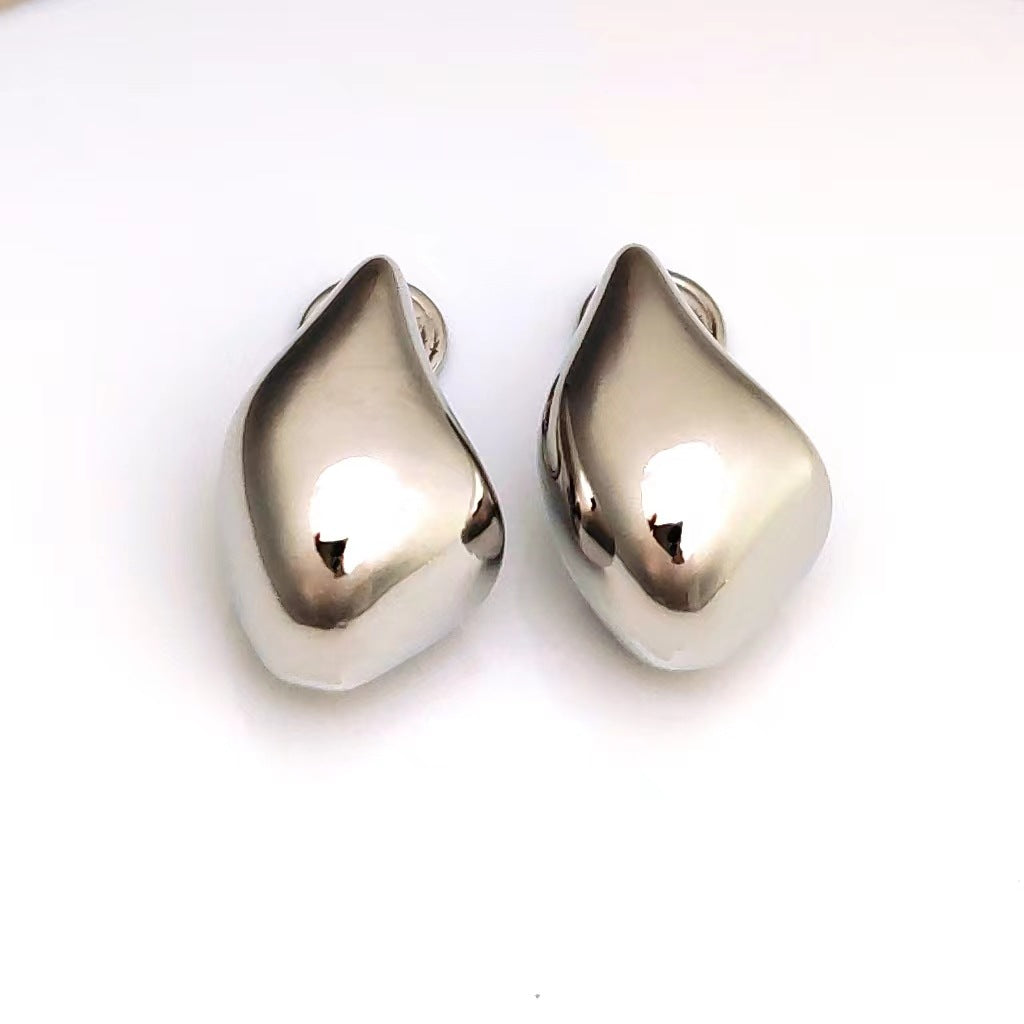 Wholesale Irregular Water Drop Mosquito Coil Disc Copper Earrings