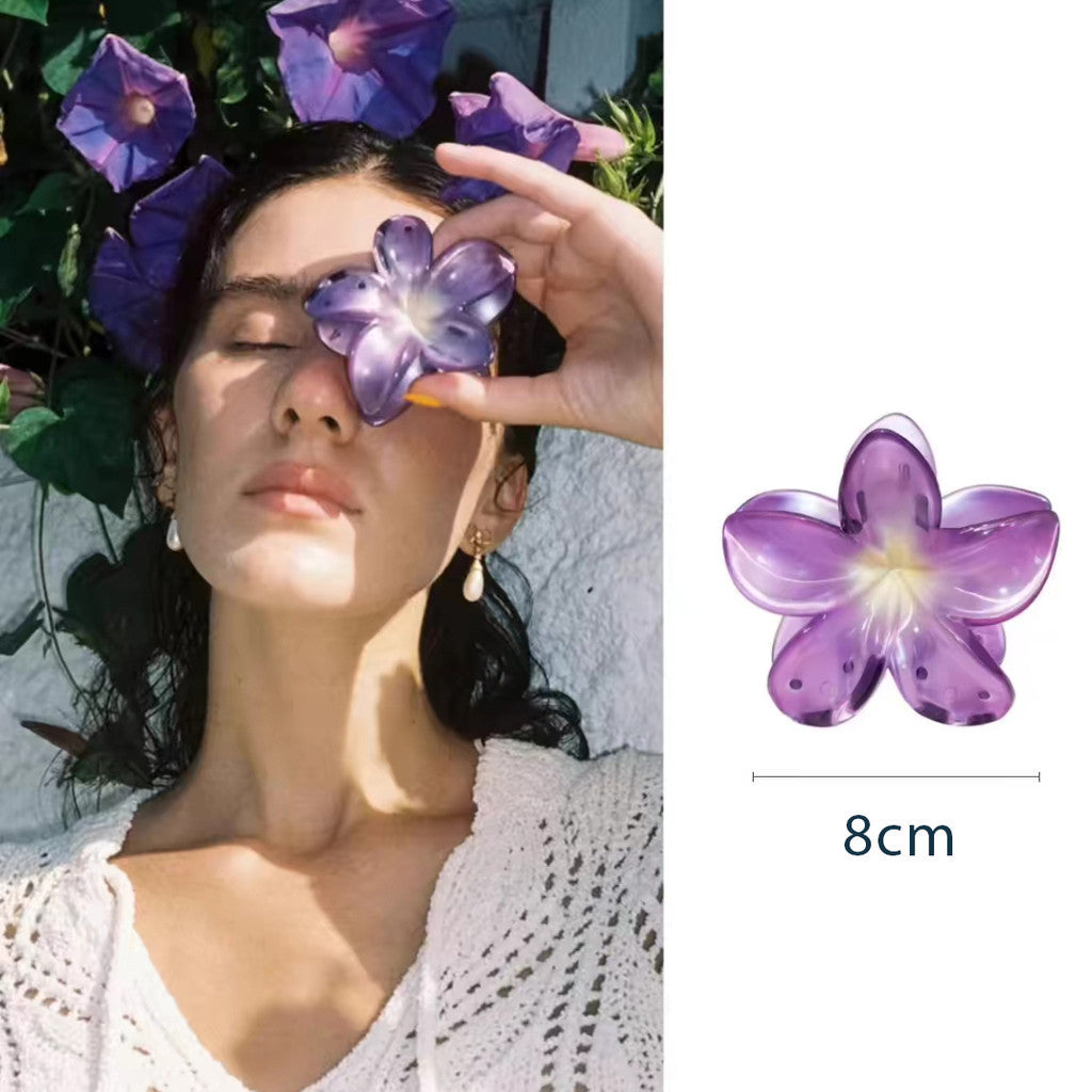 Wholesale Large 8CM Gradient Color Plumeria Flower Hairpin