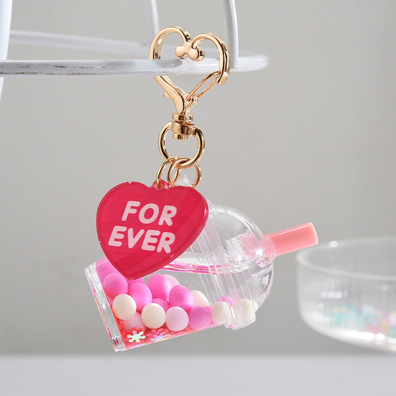 Wholesale Acrylic Milk Tea Cup Keychain
