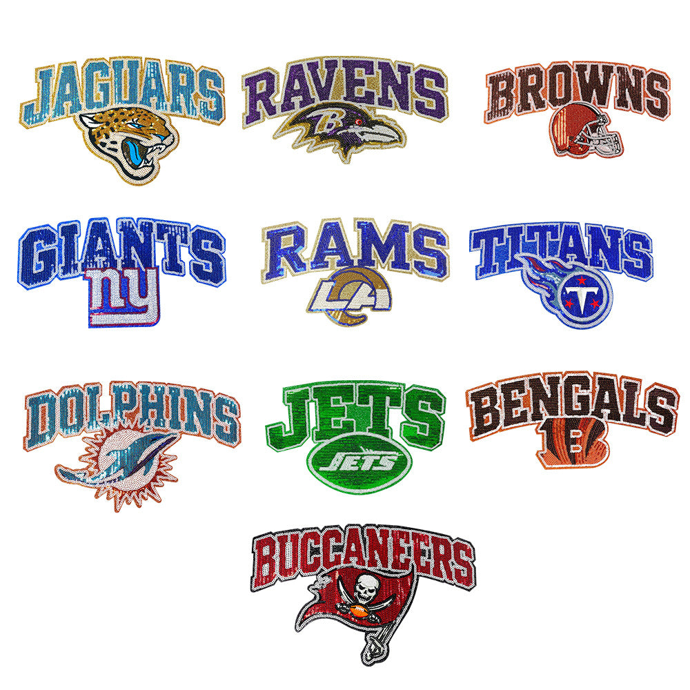 Wholesale Sequin Embroidered Patch DIY Iron On Applique For ets And Bags DIY Patches