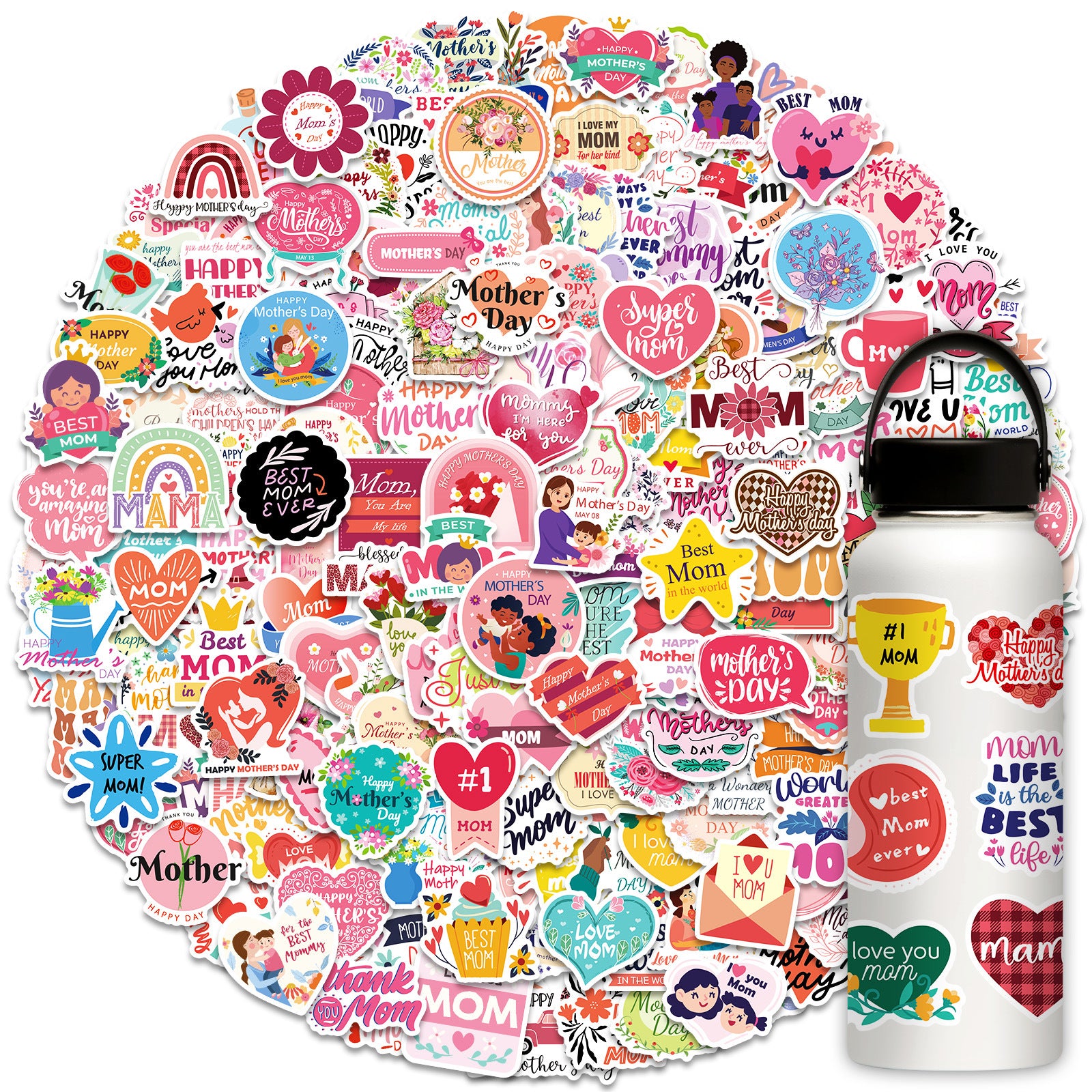 Wholesale 50-200pcs Mother's Day stickers HAPPY MOTHER'S DAY stickers