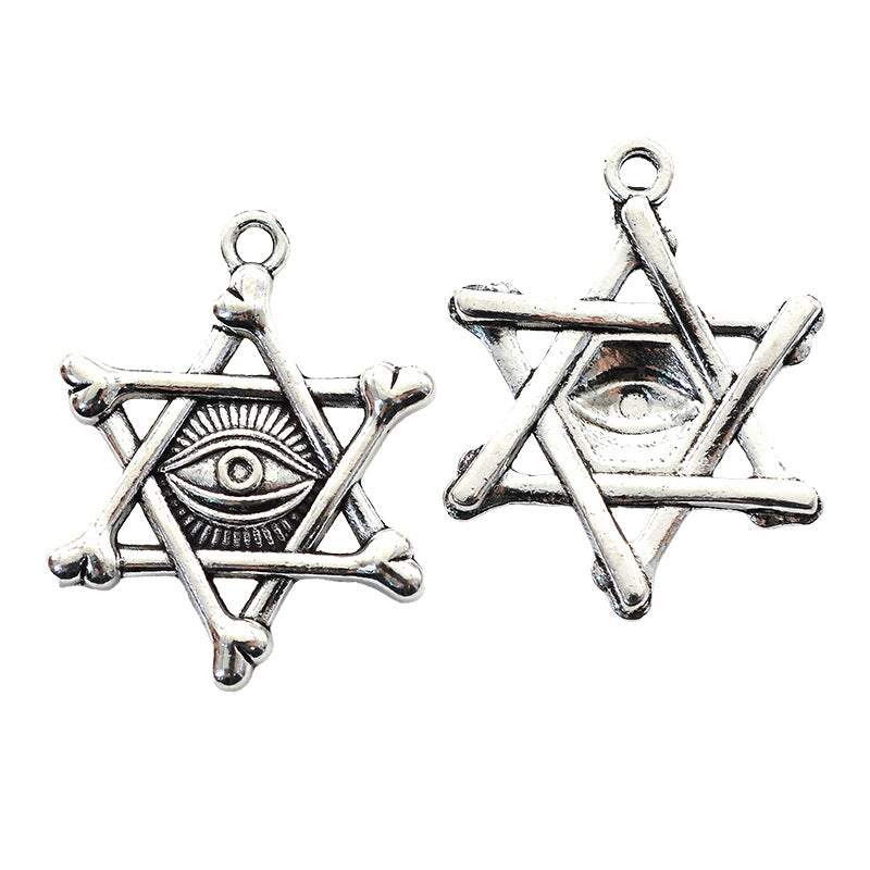Wholesale Antique Silver Alloy Eye Of Horus Pendant 16 Styles For Necklace Keychain DIY Jewelry Accessory