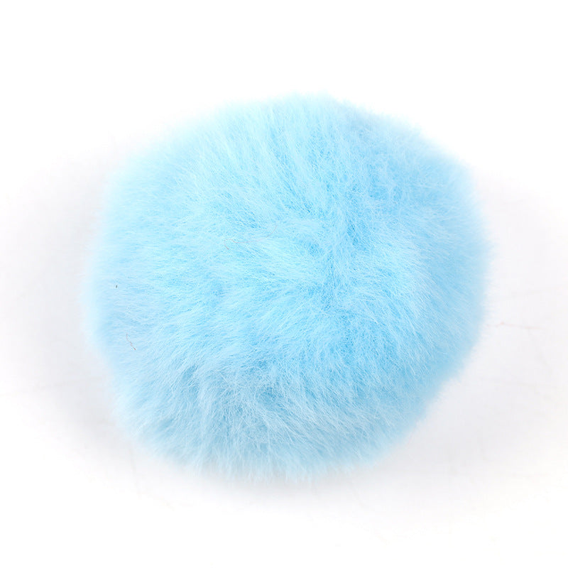 Wholesale 4cm 5pcs Fur Ball Color Faux Plush Pendant DIY Keychain