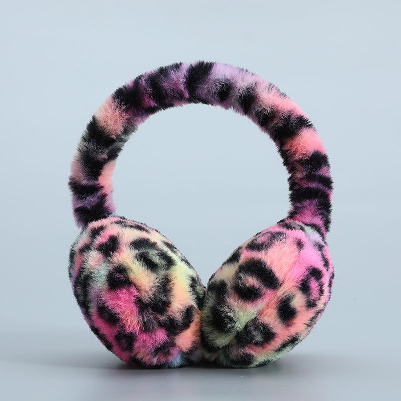 Wholesale Earmuffs Leopard Print Men and Women Winter Warm Windproof Antifreeze Memory Headband Simple Plush Ear Bag