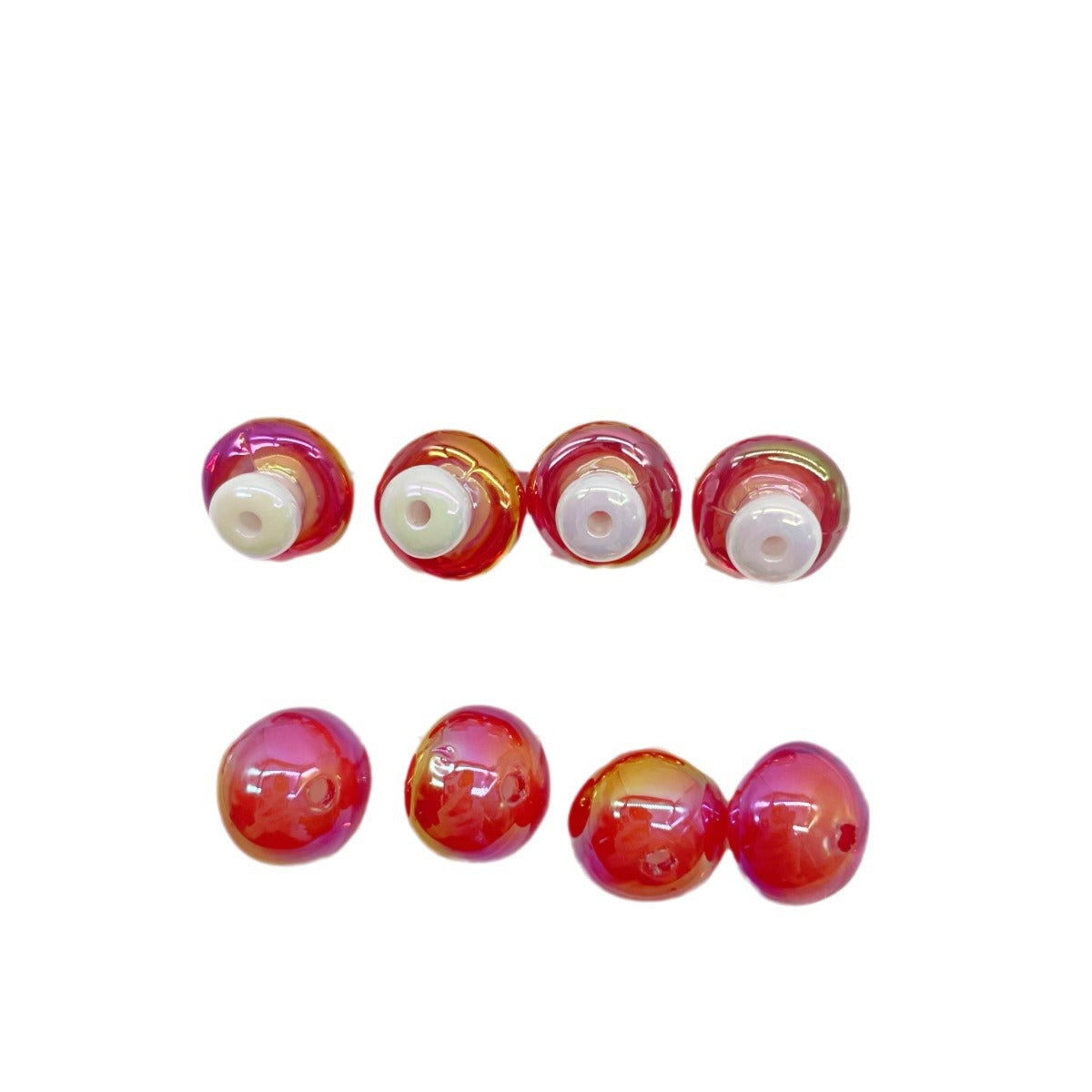 Wholesale 100PCS/PACK Colorful Acrylic Small Mushroom DIY Straight Hole Beads