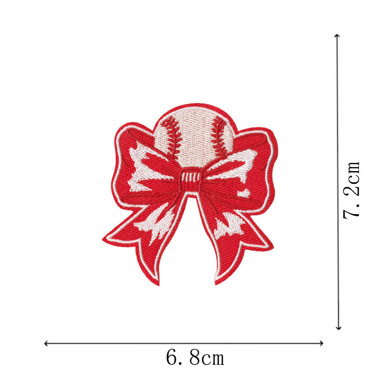 Wholesale Bow Cartoon Baseball DIY Patches