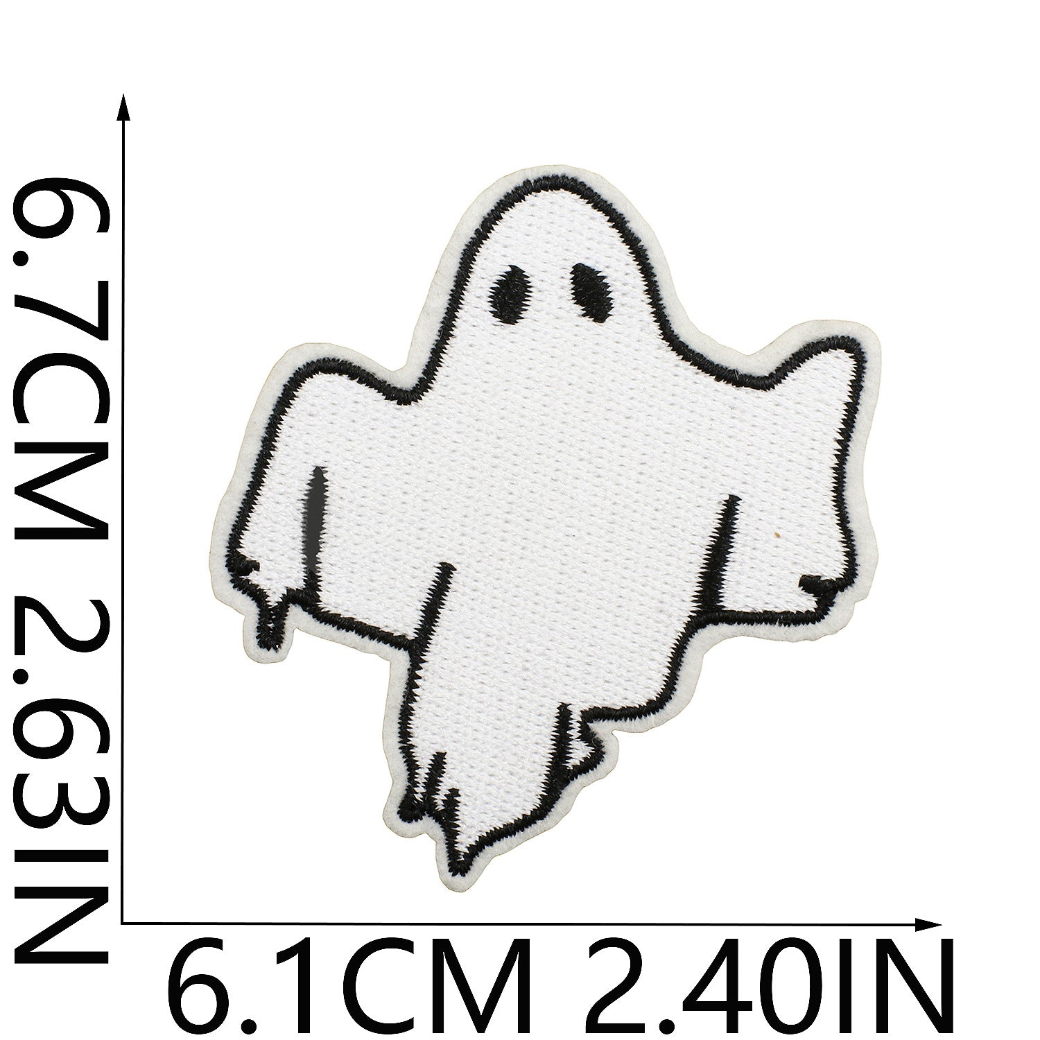 Wholesale Iron On Ghost Pumpkin Embroidery Patch Cute Witch Applique For Clothing Holiday Craft Supply For DIY Decor