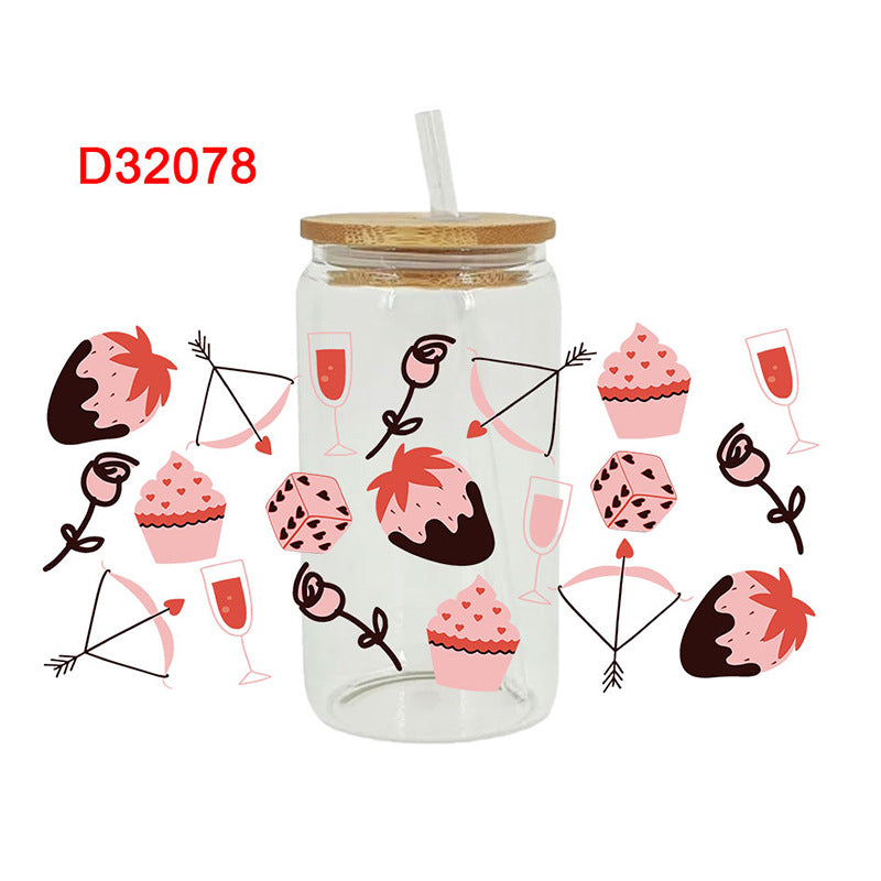 Wholesale Colorful Desserts 16oz Cup UV DTF Wraps