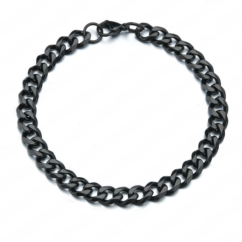 Wholesale Stainless steel stylish six-sided polished Cuban chain