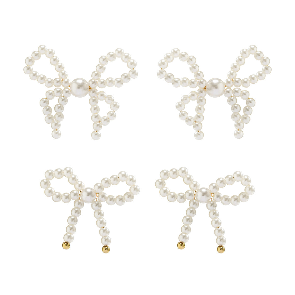 Wholesale Bowlon Earrings Imitation Pearl Bowearring Earrings