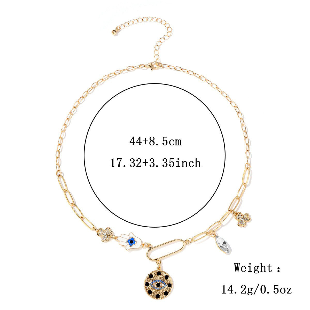 Wholesale Mysterious Coin Diamond Relief Small Pendant Bib Necklace