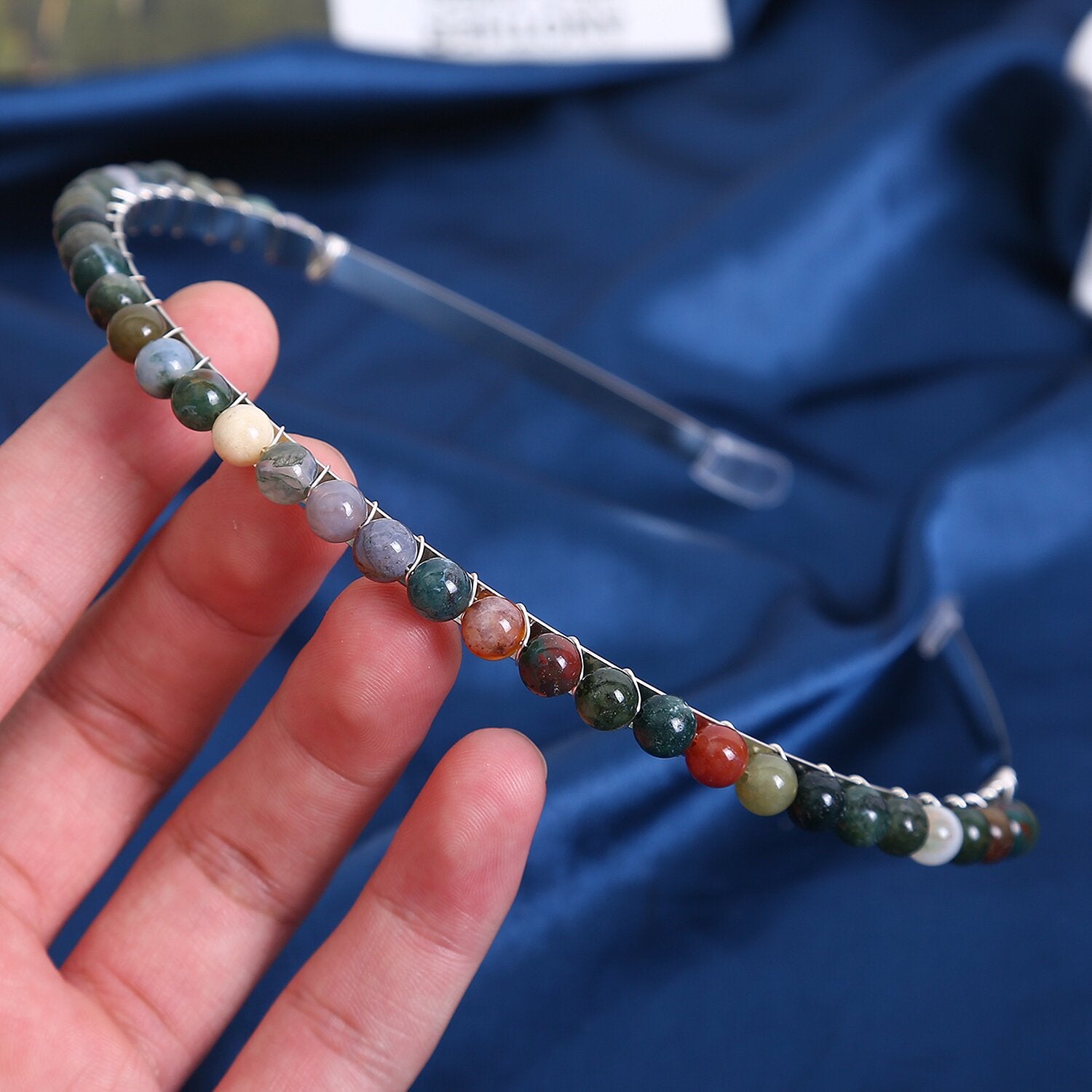 Wholesale Colorful Gravel Hair Hoops