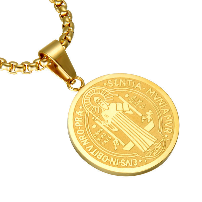 Wholesale Stainless Steel Small Round Brand Necklaces