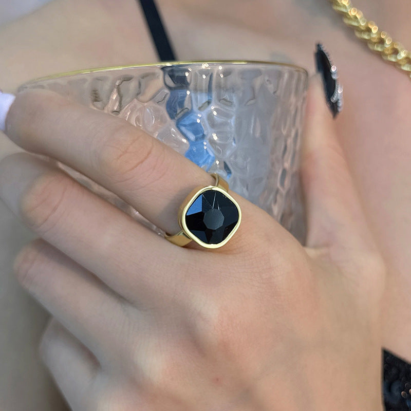 Wholesale Cuban Chain Necklace Bracelet Ring Earrings Real Gold Electroplated Titanium Steel Non-fading Set