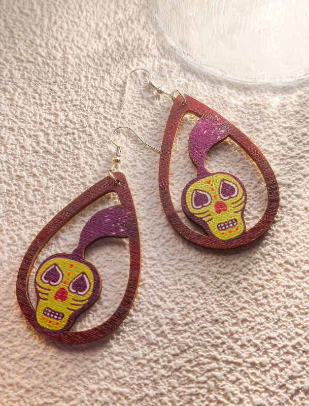 Wholesale Halloween Series Horror Ghost Bat Spider Skull Earrings