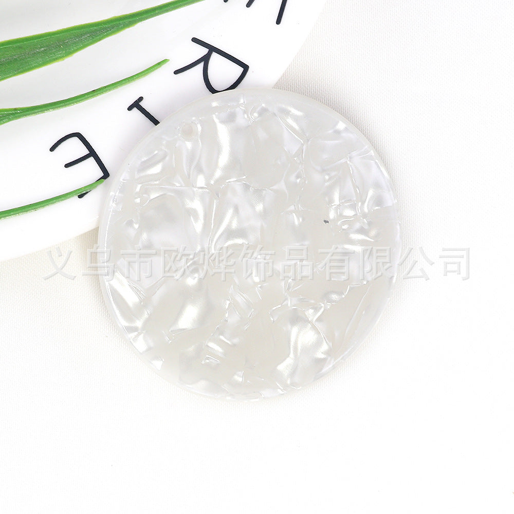 Wholesale 10pcs Textured Acrylic Circle Key Pendant Bookmark