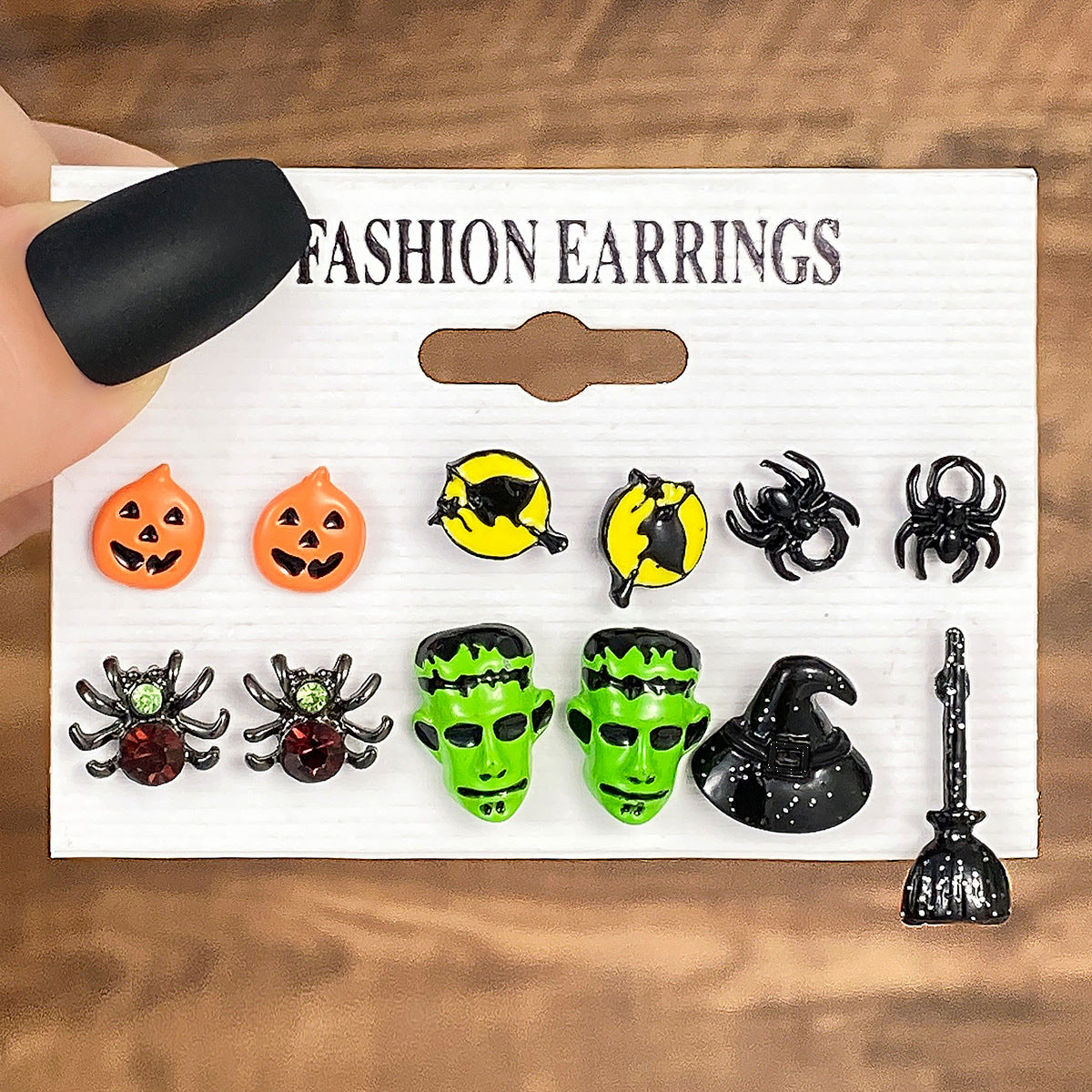 Wholesale Oil Drop Halloween Earrings Set