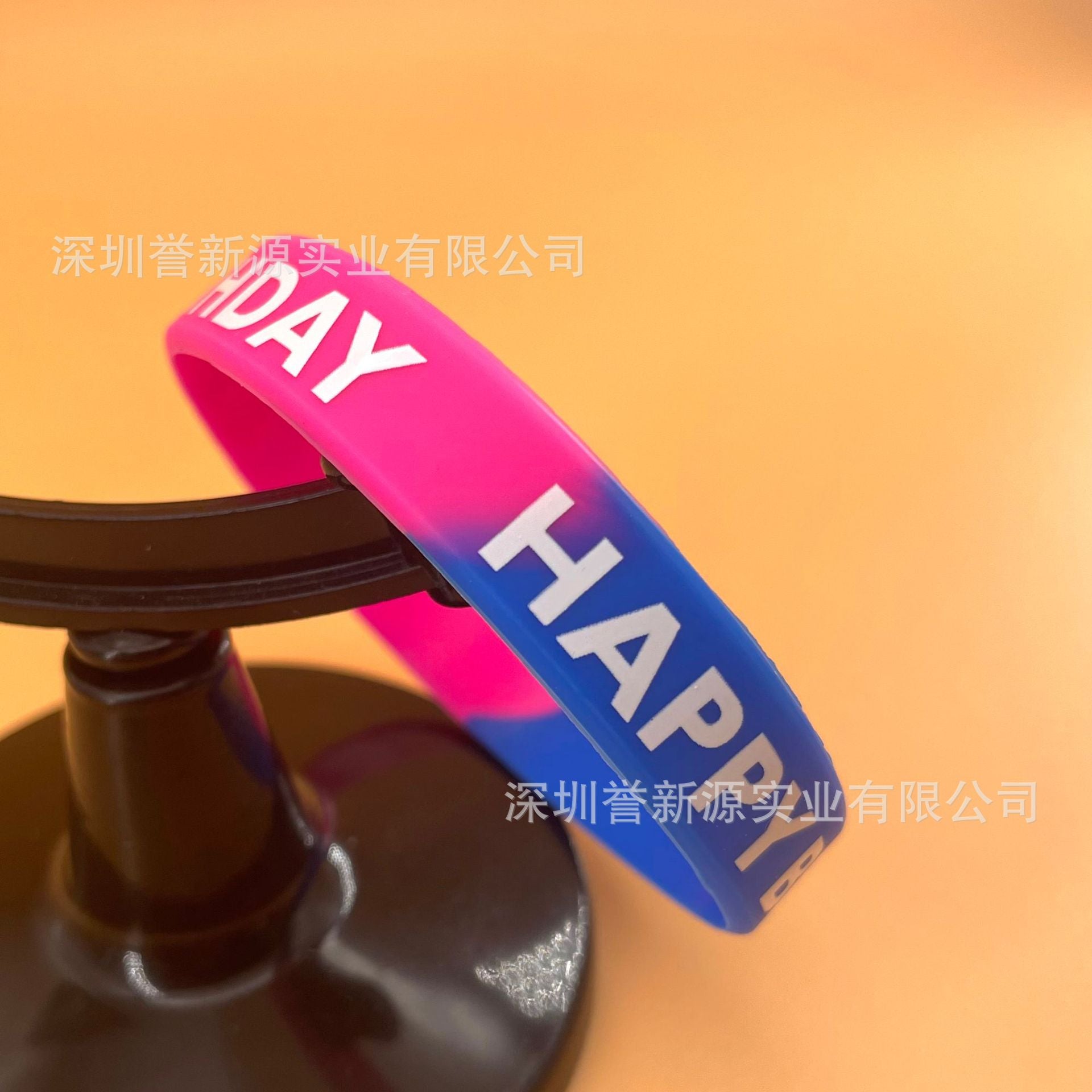 Wholesale 10pcs Party Silicone Happy Day Rainbow Rubber Wristband Bracelet