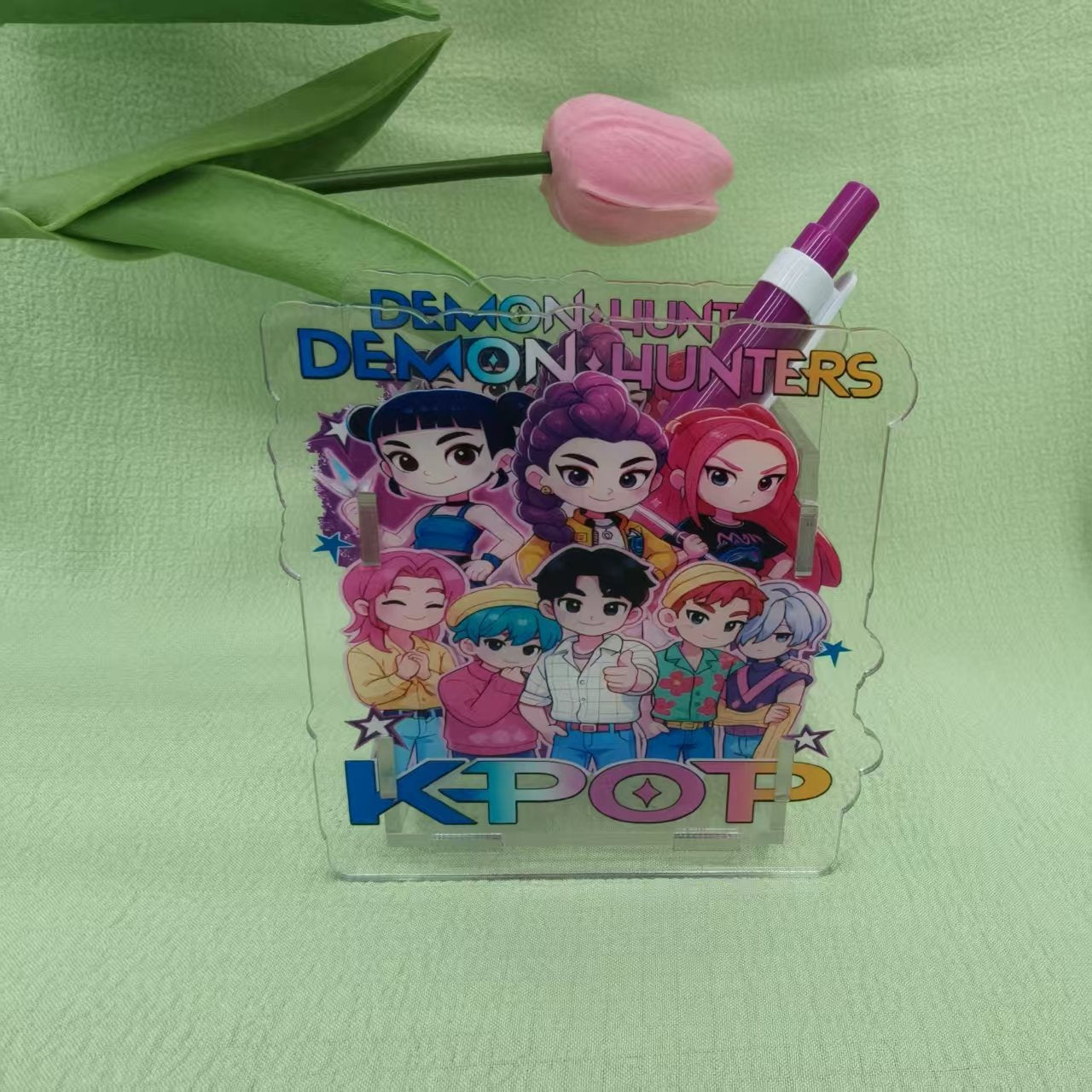 Wholesale  Creative Cute Cartoon Acrylic Pen Holder  OLY Exclusive