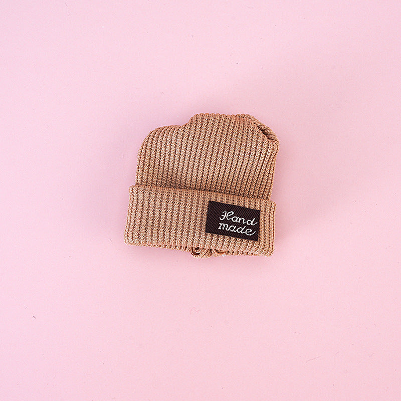 Wholesale Fashionable Plush Hat with Tag for 6-Inch Doll Casual Versatile Doll Clothes Suitable for Teenage Boys And Girls