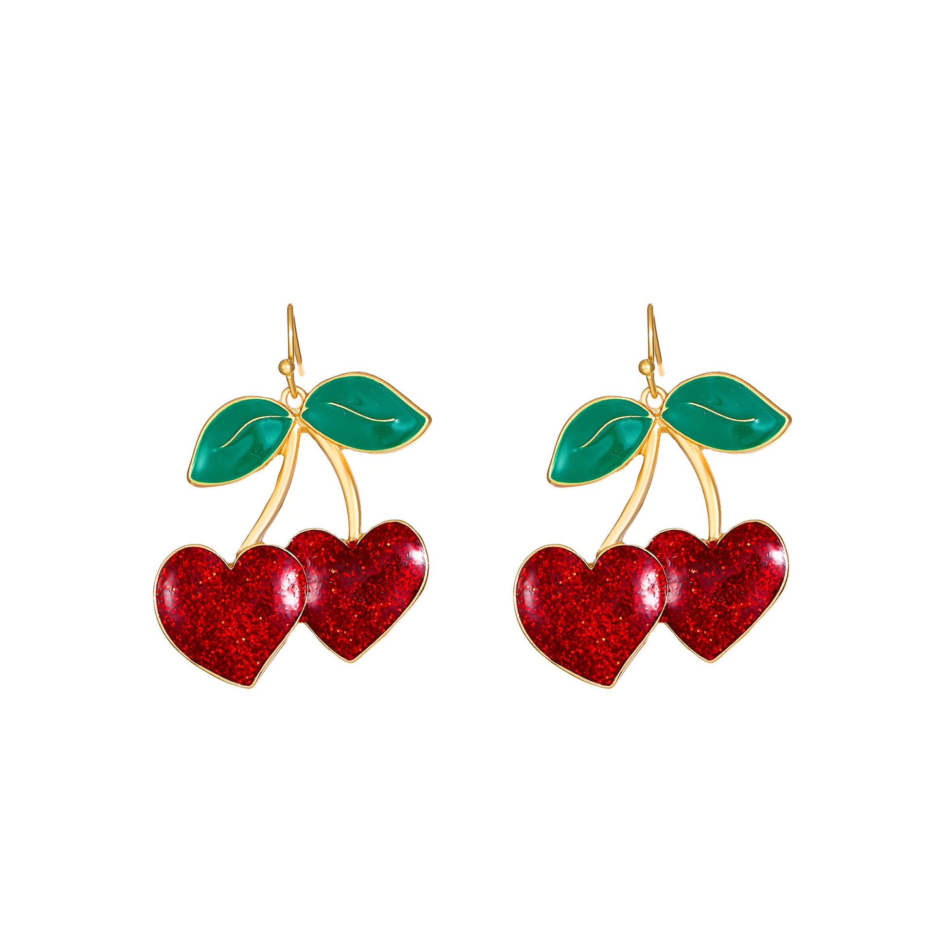 Wholesale long cherry creative design cute earrings
