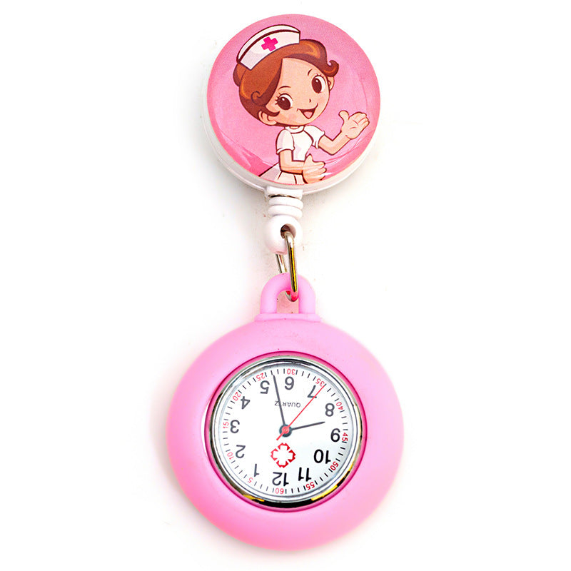 Wholesale Silicone Cartoon Telescopic Nurse Pocket Watch