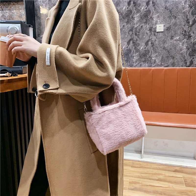 Wholesale Plush Small Square Shoulder Bags