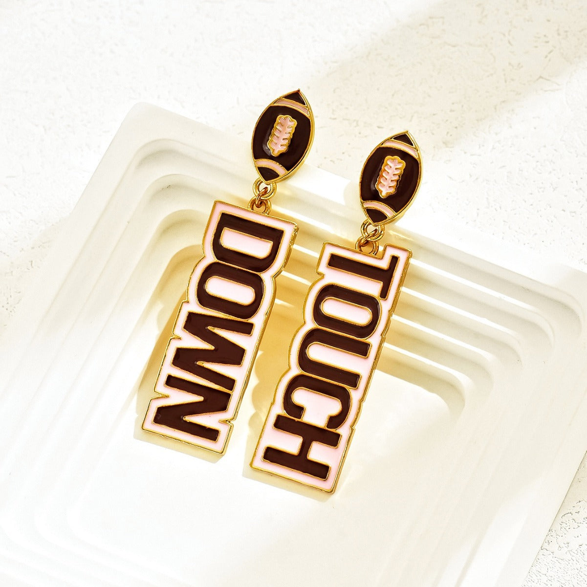 Wholesale Touch Down Rugby League Super Cup Earrings