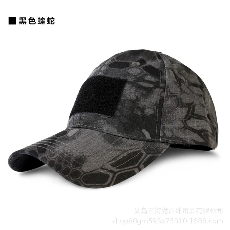 Wholesale Tactical camouflage outdoor python pattern sports Velcro baseball cap for men