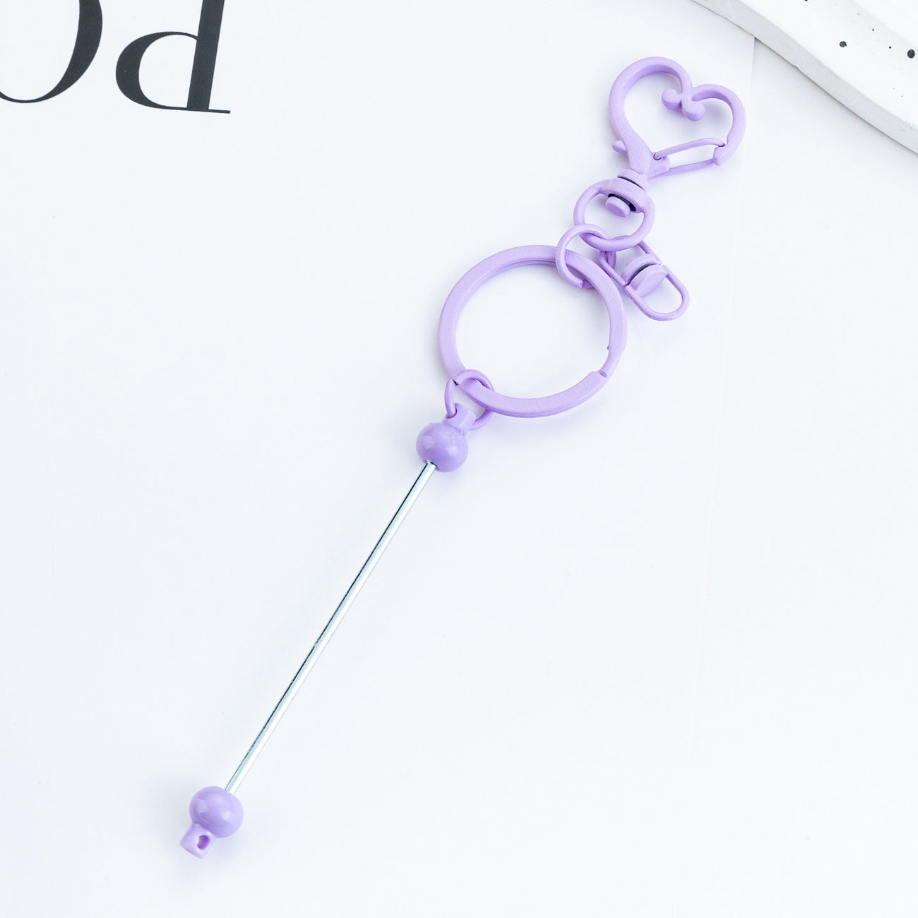 Wholesale DIY Beaded Heart Keychain Pendant Event Commemorative Small Gift Keychain Creative Luggage Pendant Keychain