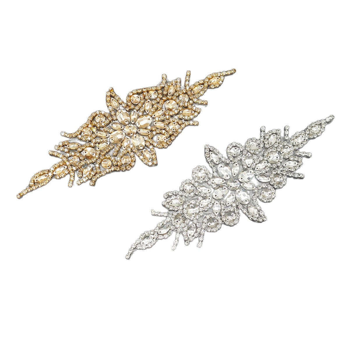 Wholesale Colored flower water diamond hot melt adhesive DIY Patches