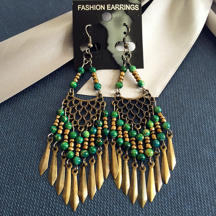 Wholesale Vintage Tassels Alloy Earrings