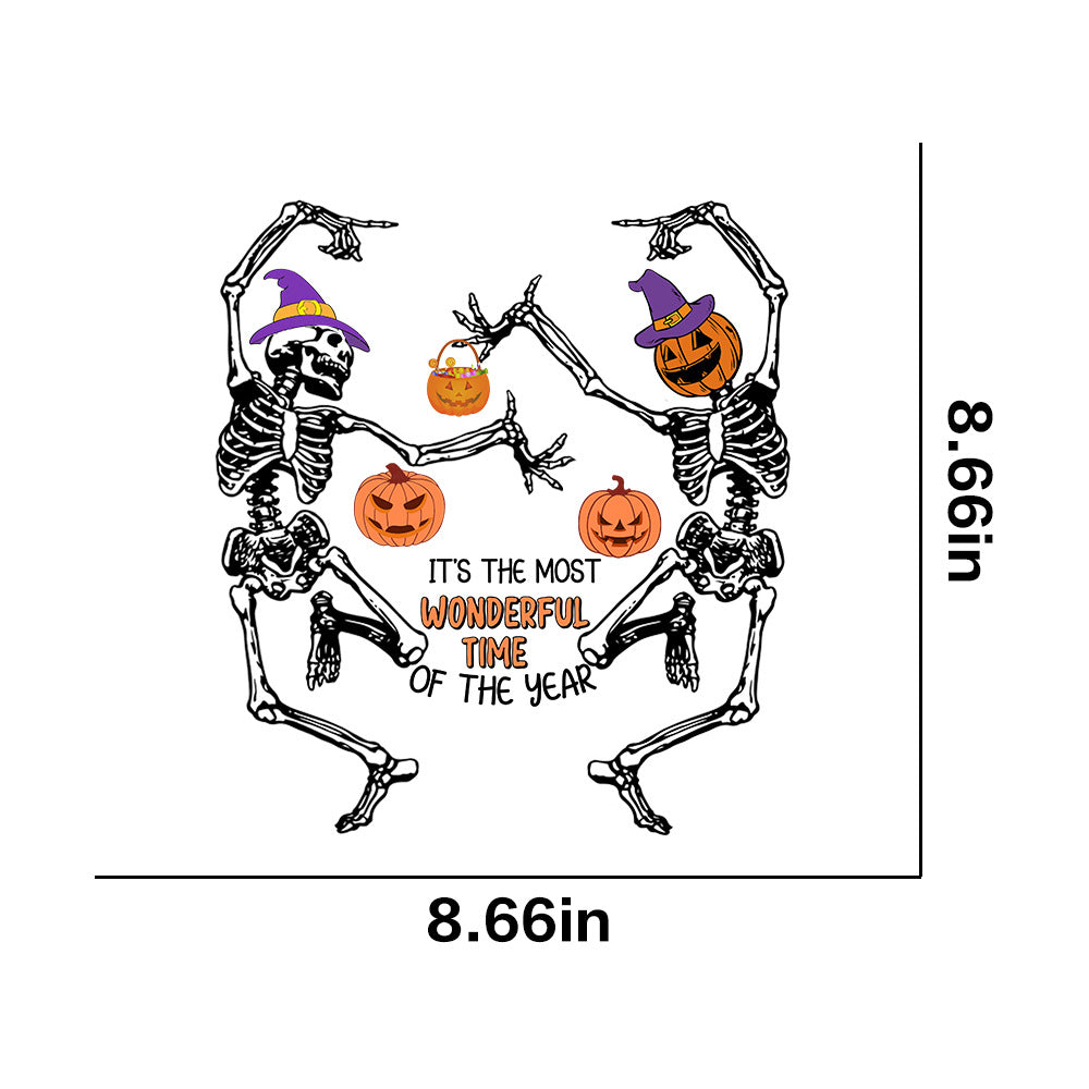 Wholesale Halloween Skeleton Pumpkin UV DTF Ready to Press Transfers Wraps