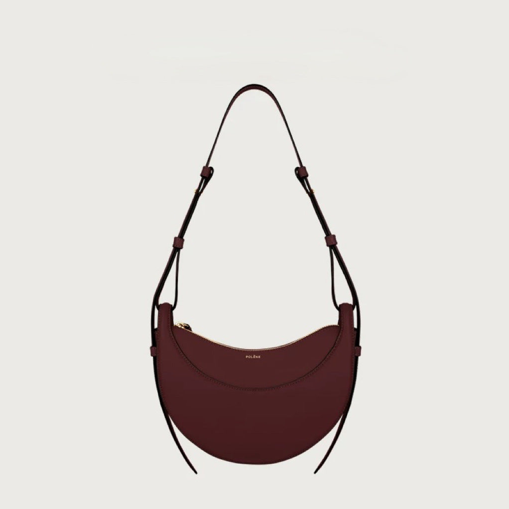 Wholesale Mini Moon Shape Saddle Bag Women's Leather Armpit Crossbody Bag High Quality Composite Cowhide Medium Size Spring Leisure Travel