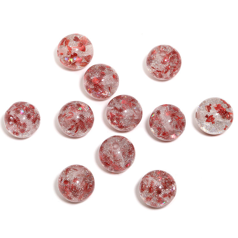 Wholesale 200pcs A variety of colorful sequins resin fine flash through hole beads