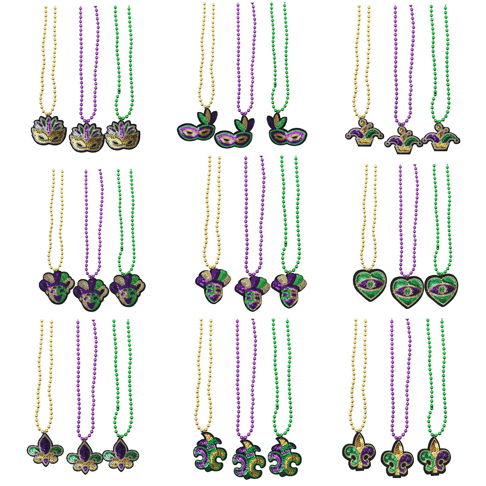 Wholesale Carnival Three Color Headband Mask Necklace Carnival Theme Carnival Prom Party