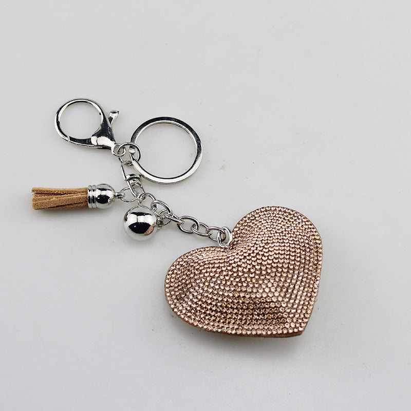 Wholesale Rhinestone Colorful Heart Keychain