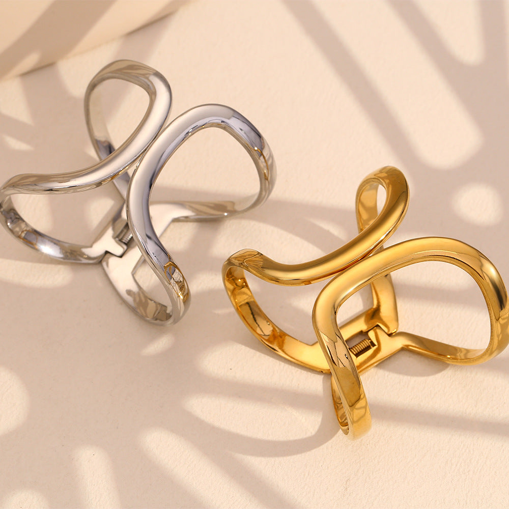 Wholesale Niche Design Sense Explosions Bracelet Stainless Steel Plated  Large Bracelet