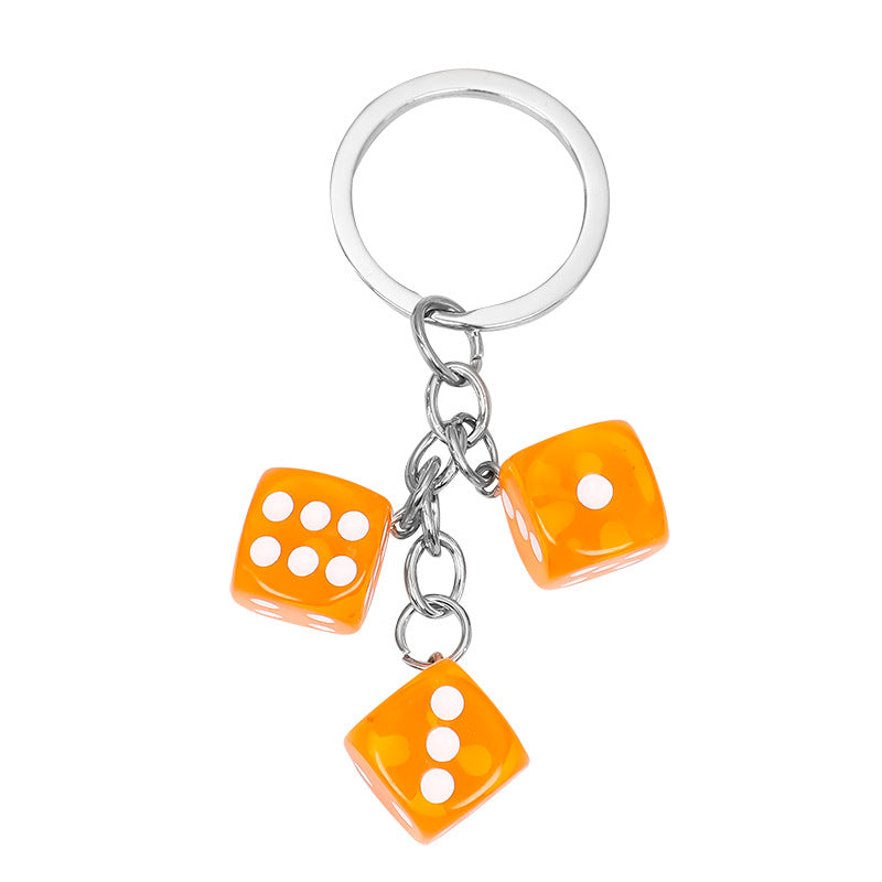 Wholesale Resin Dice Shape Keychain