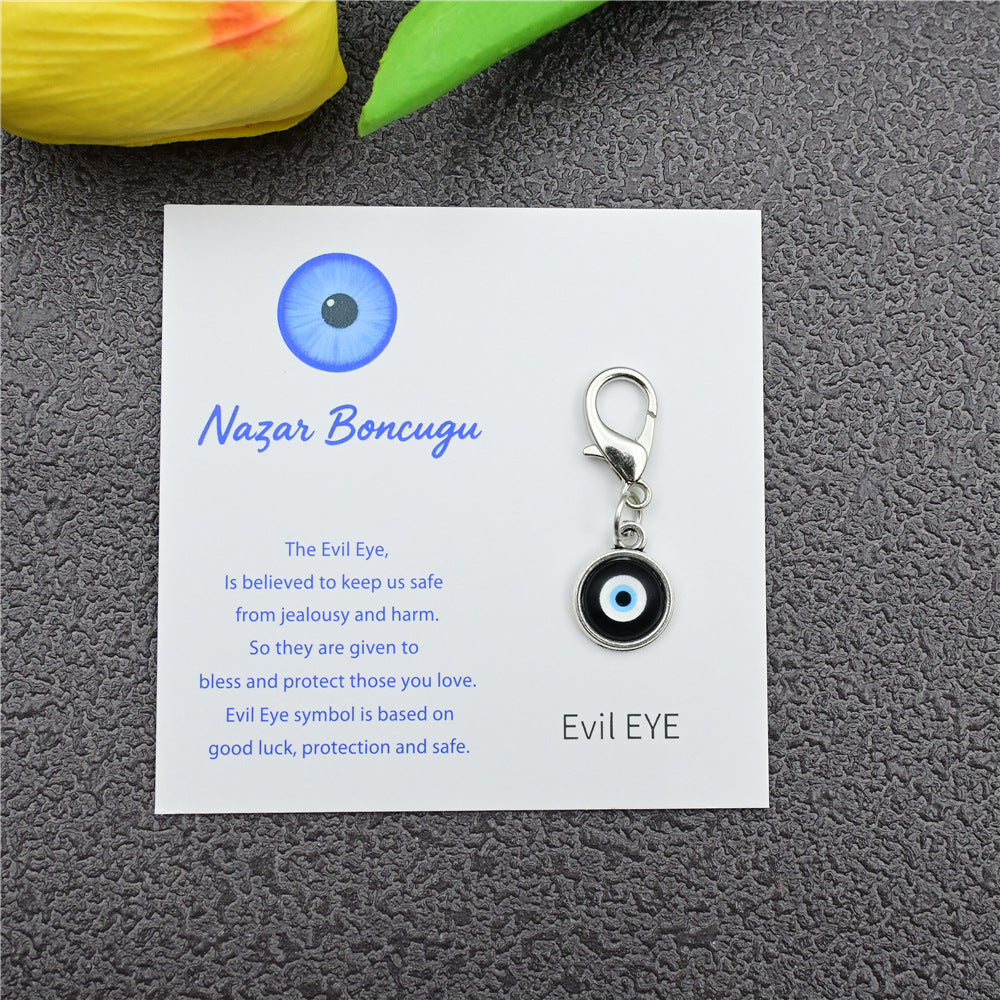 Wholesale Alloy Blue Evil Eye Keychain
