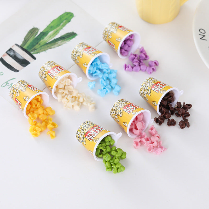 Wholesale Simulation food popcorn bucket keychain