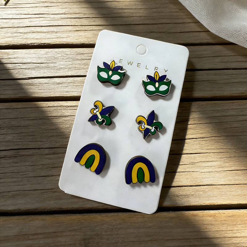 Wholesale St.  Patrick' s Day Shamrock Acrylic Earrings