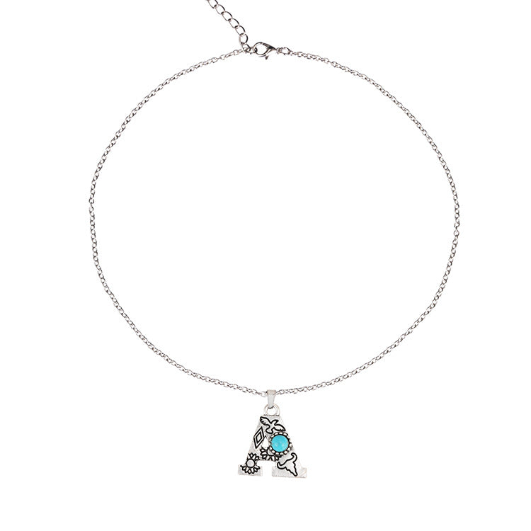 Wholesale Bohemian style English letter necklace