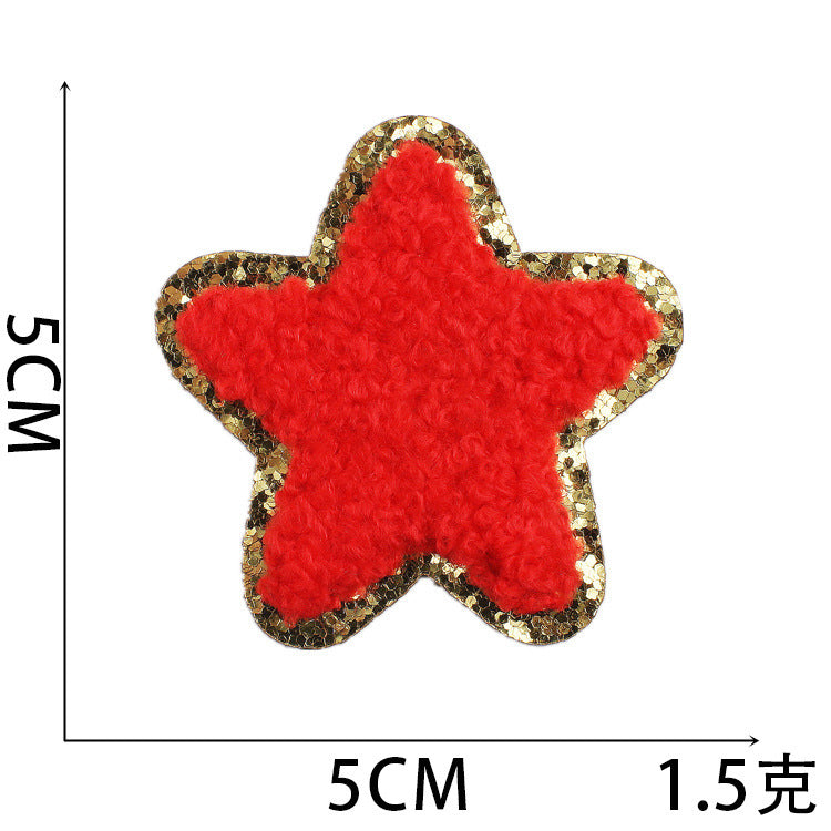 Wholesale Rainbow Embroidered Iron On Patch With Lightning And Five Pointed Star Stylish Clothing Accessory For Casual Wear And Resale